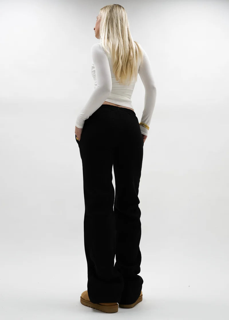 Chloe | Low/mid waist jogger pants off-white (TALL)