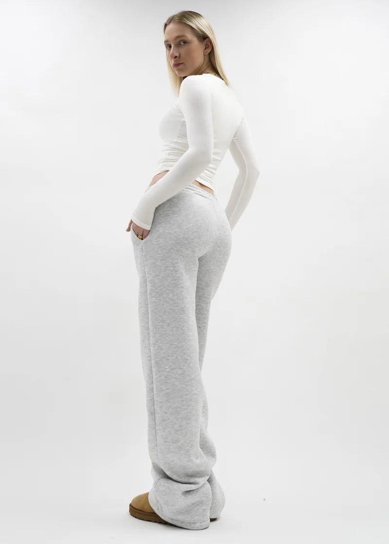 Chloe | Low/mid waist jogger pants off-white (TALL)