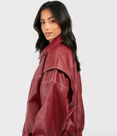 Marline | Oversized Leather Jacket